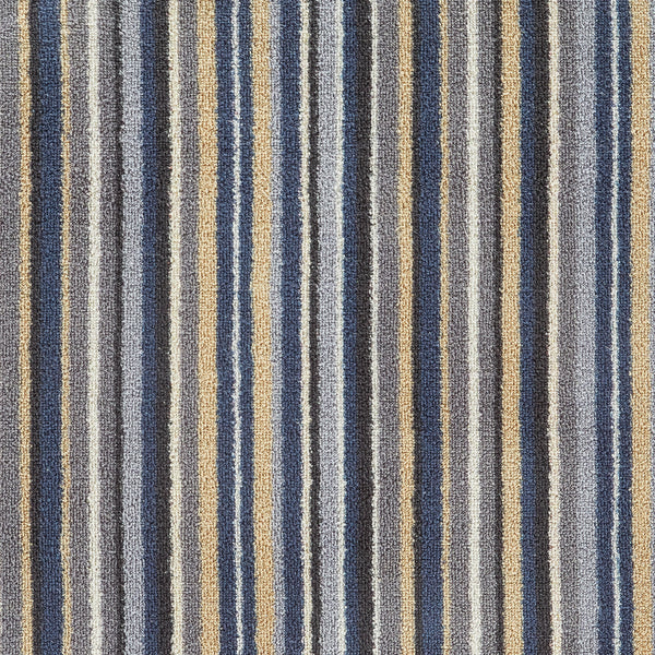 Stripe 88 Blue Grey Washable Doormat 3