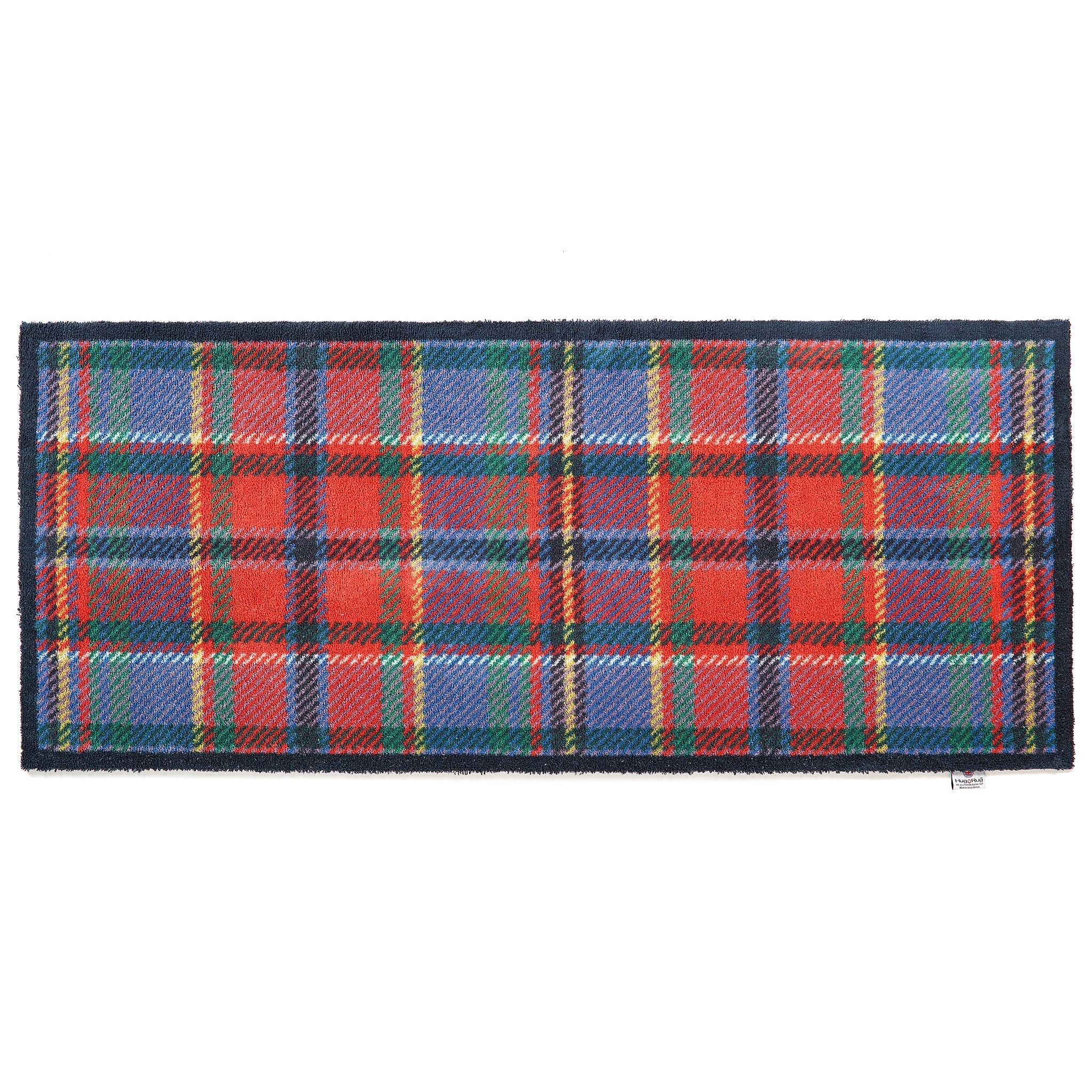 Tarten Rug Red Tartan Red/Blue Washable Runner | Tradtional Runner | Hug Rug