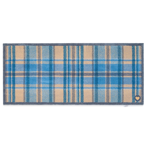 Tartan - Blue Washable Doormat 6