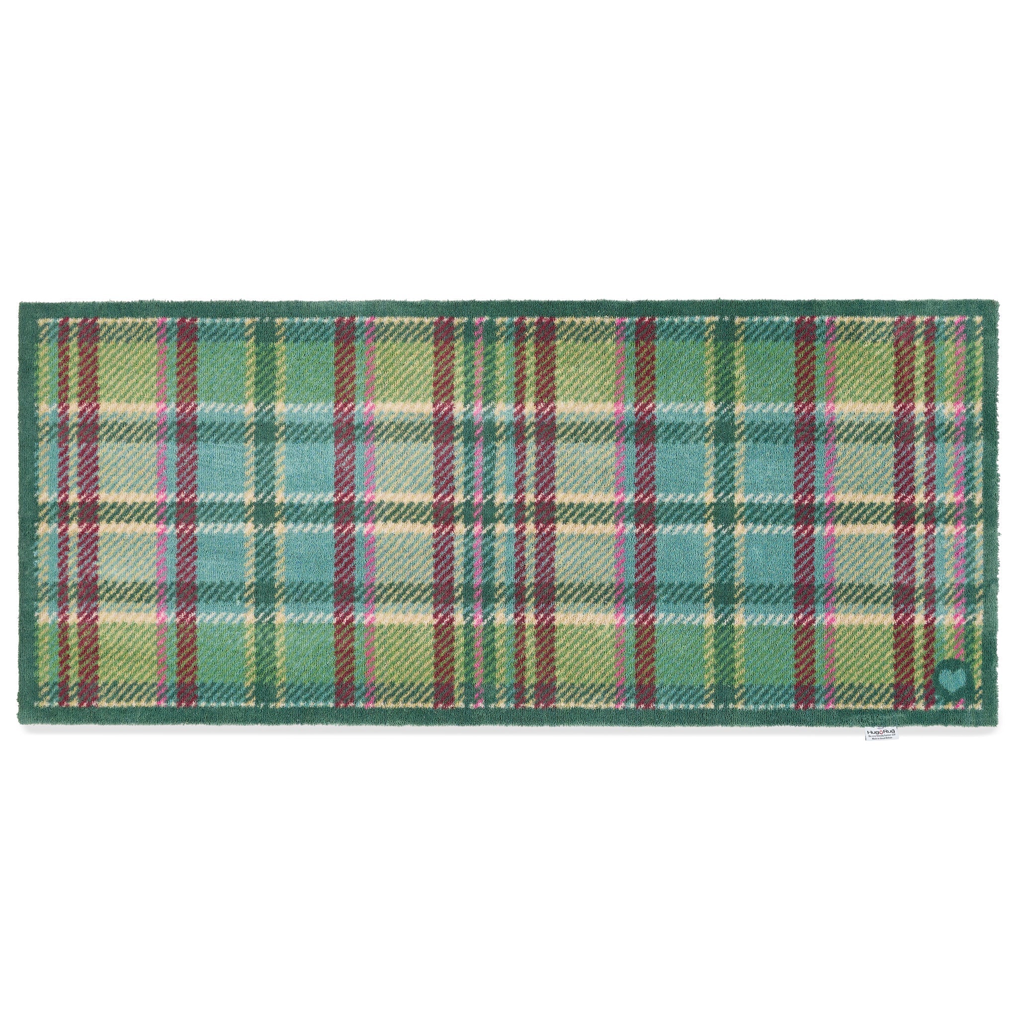 Tartan - Green Washable Runner 6