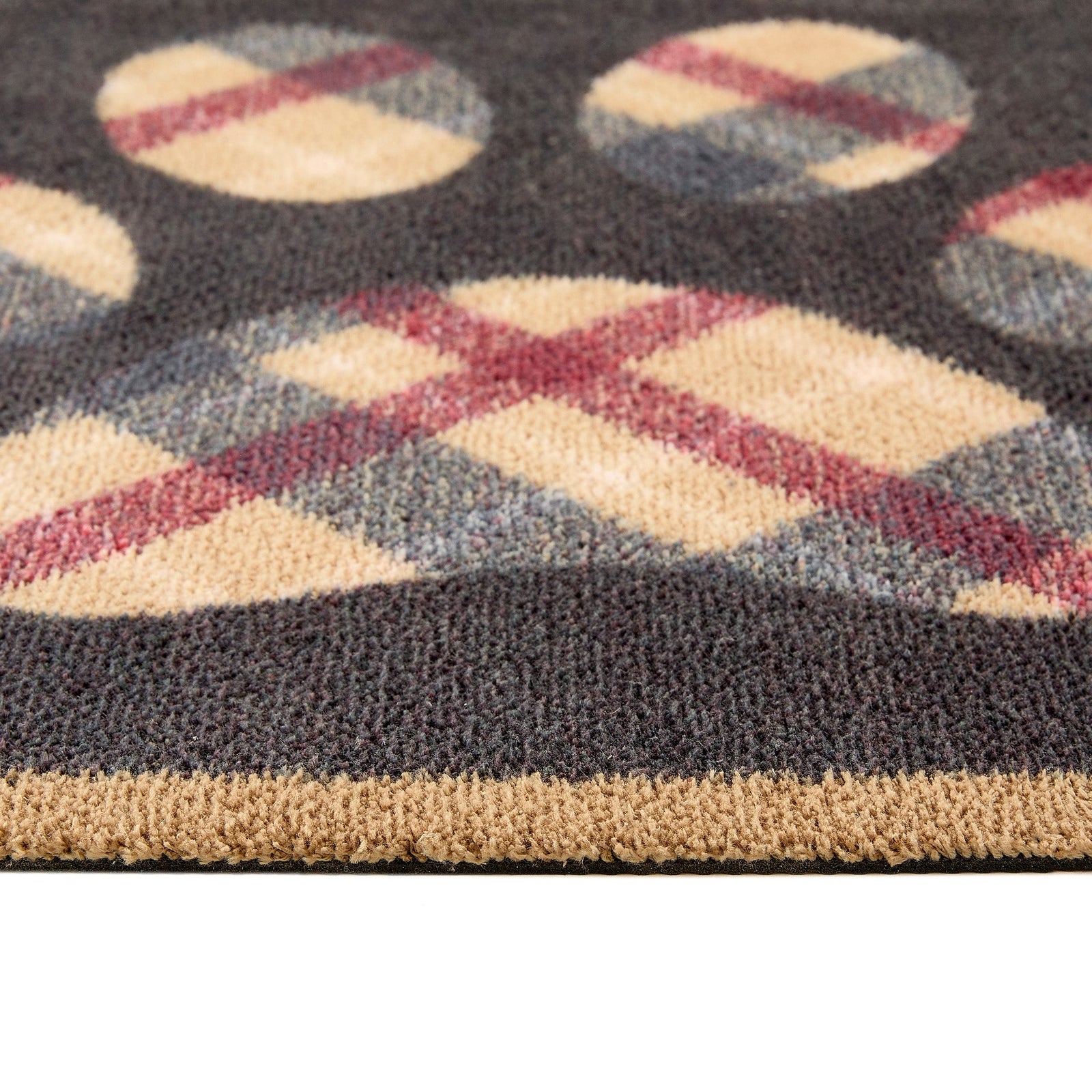 Tartan Paw Washable Doormat made from 100% recycled cotton, featuring a tartan paw print.