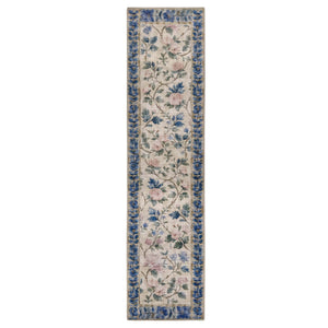 The Lady Rose Eco-Washable Rug Runner- 100% recycled content runner featuring a rose design.