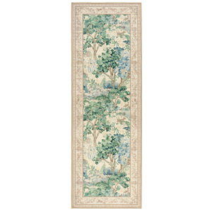 The Stumpery Fern Eco-Washable Runner with a nature inspired pattern. 