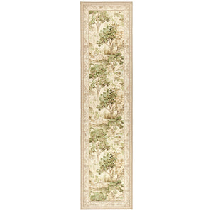 The Stumpery Lichen Eco-Washable Runner with a nature inspired pattern. 