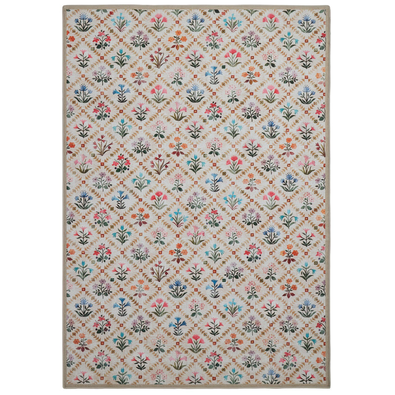 The Wildflower Patch Eco-Washable Rug made from 100% recycled materials, featuring a wildflower inspired design.
