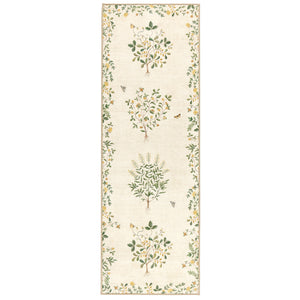 Thyme Walk Lichen & Gooseberry Eco-Washable Runner with a nature design. 