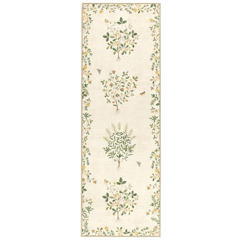 Thyme Walk Lichen & Gooseberry Eco-Washable Runner with a nature design. 