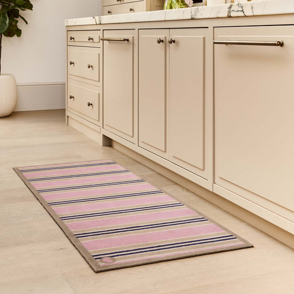 Timeless Stripe Blush Washable Runner