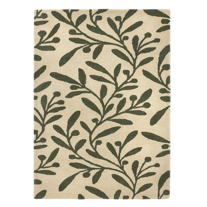 Trailing Leaf Rug -made from 100% wool  featuring a leaf design. 