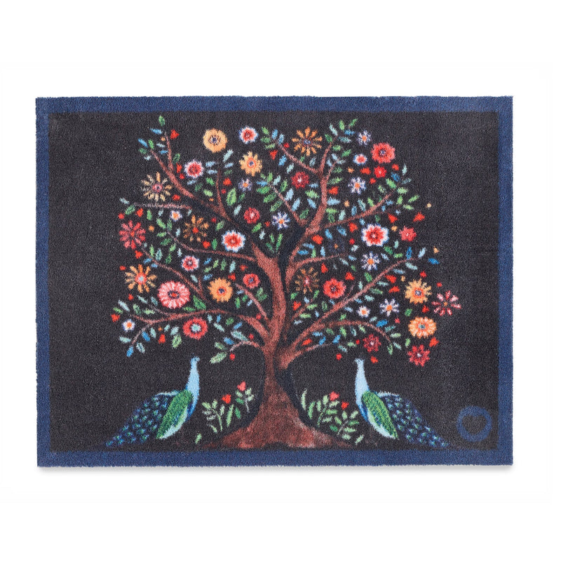 Tree Of Life Washable Doormat made from 100% recycled materials, featuring a colourful tree of life. 