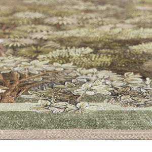 Treetop Green Eco-Washable in Green showing pile height. 