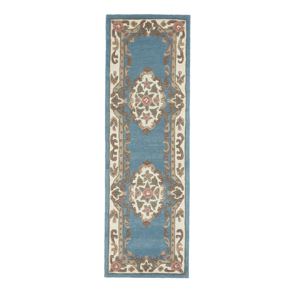 Shensi Aubusson Runner in Blue 2