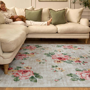 Vintage Rose Natural Eco-Washable Rug