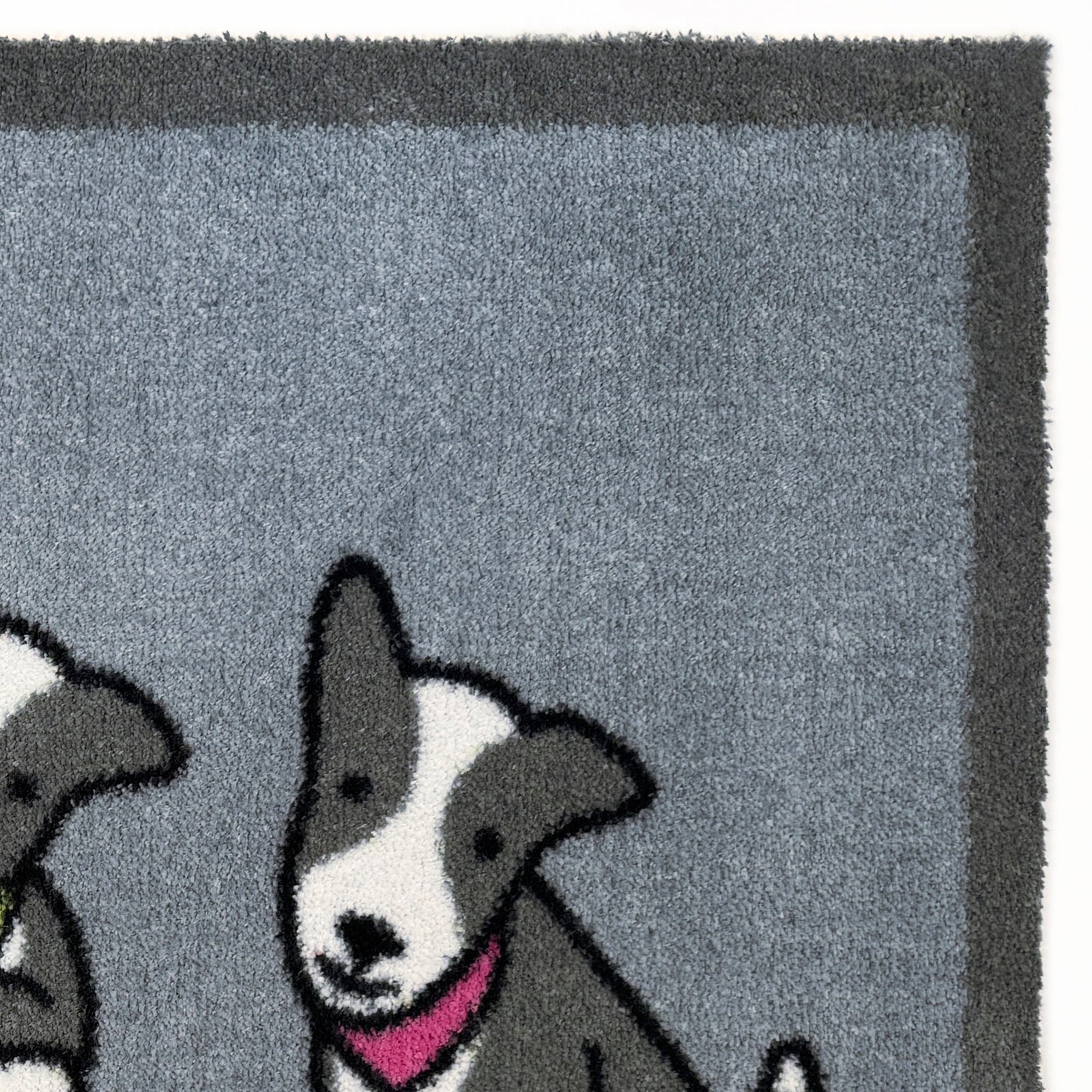 Walkies Herdy Washable Doormat made from 100% recycled cotton, featuring four Herdys. 