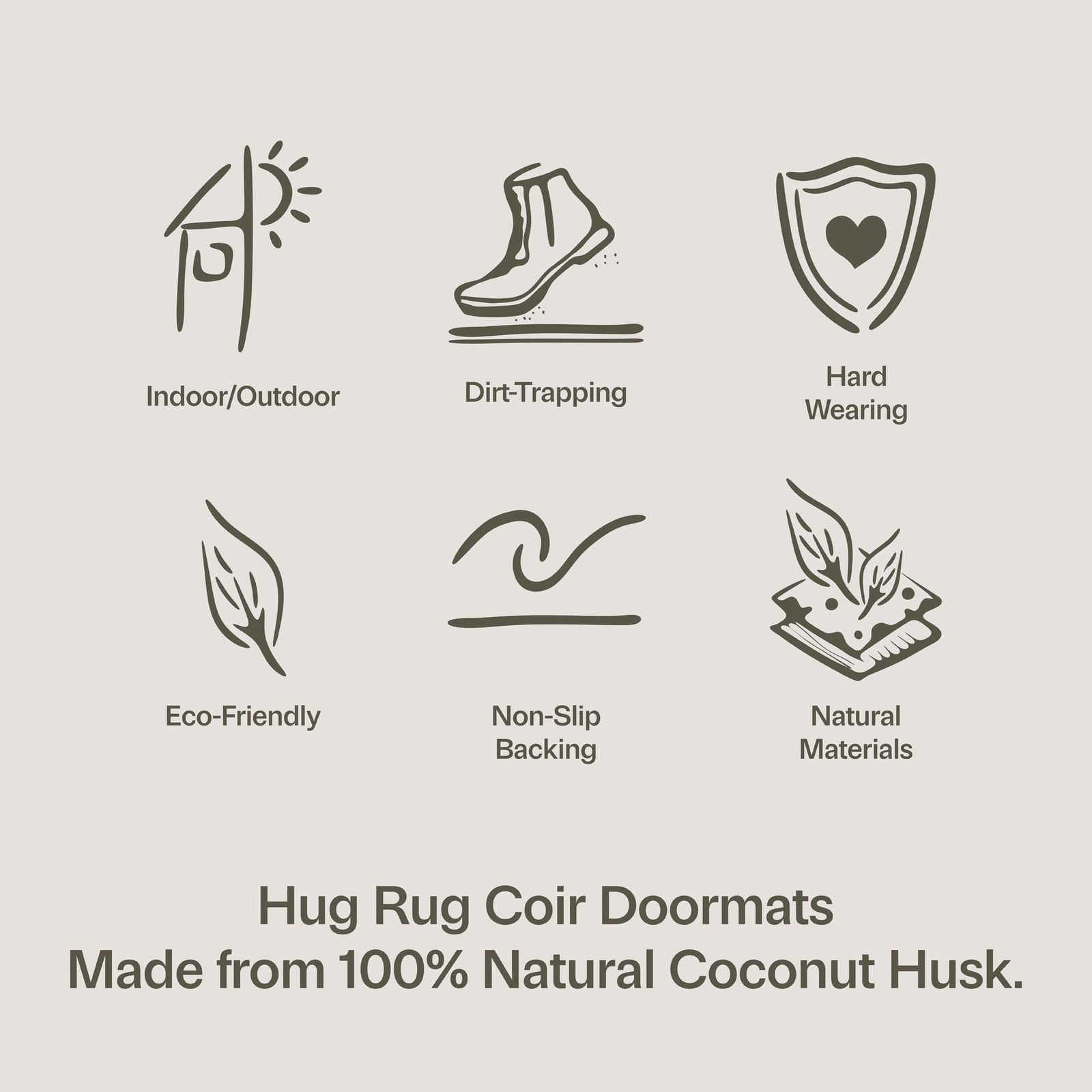 Halloween Boo Coir Doormat