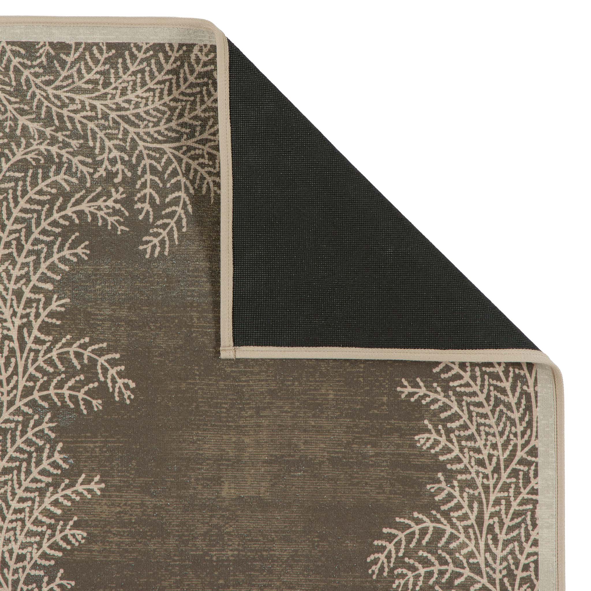 Whispering Fern Mocha Eco-Washable Rug