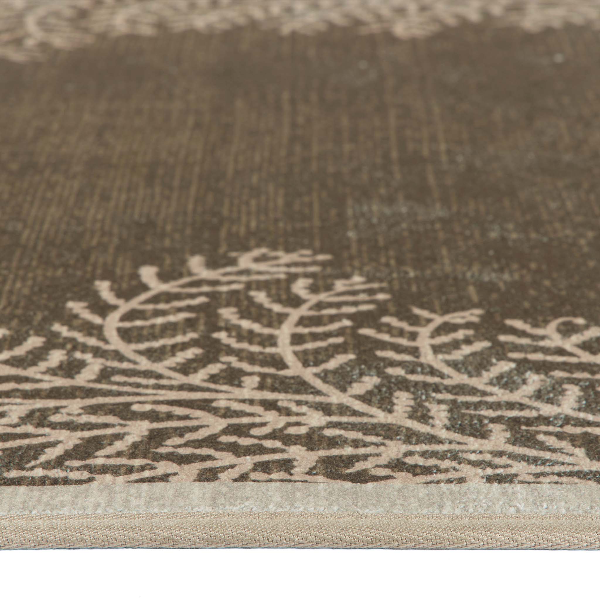 Whispering Fern Mocha Eco-Washable Rug