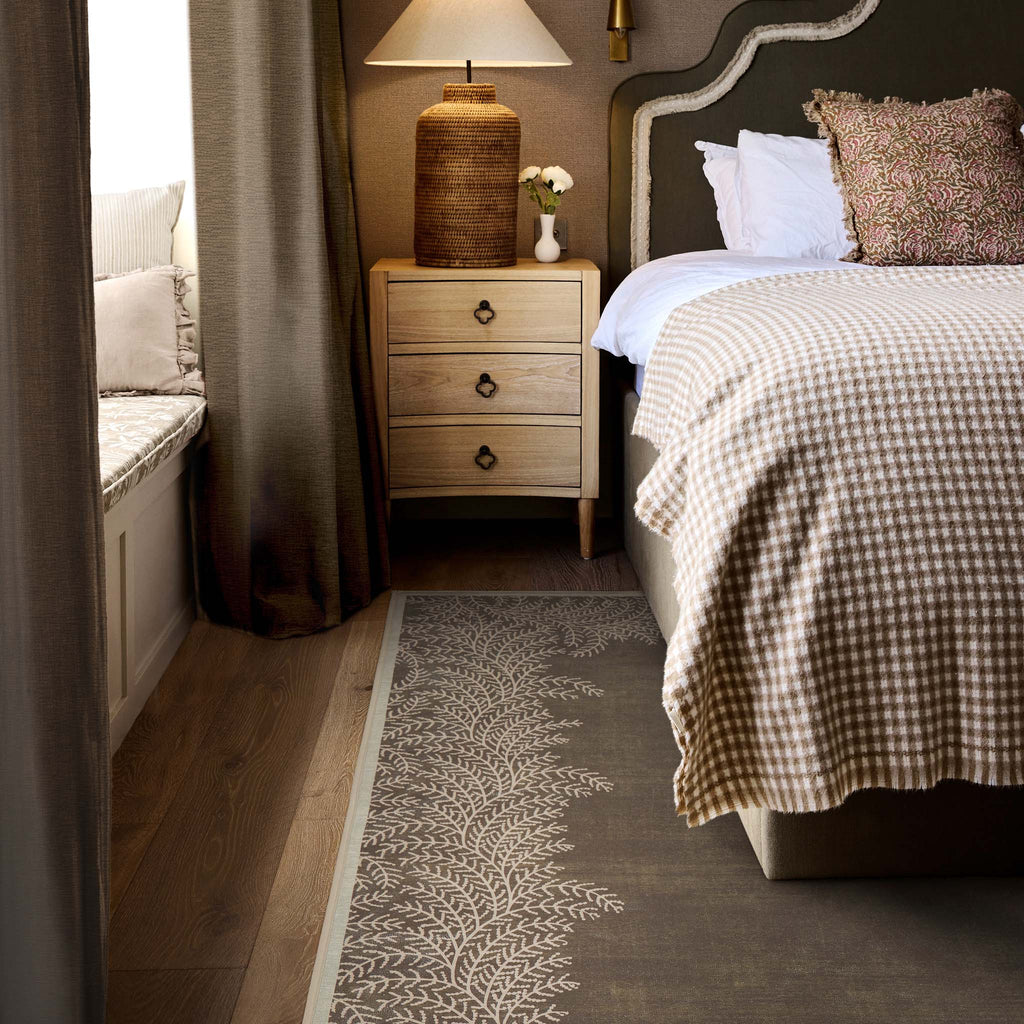 Whispering Fern Mocha Eco-Washable Rug