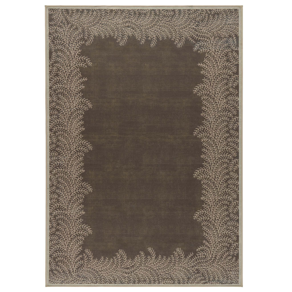 Whispering Fern Mocha Eco-Washable Rug
