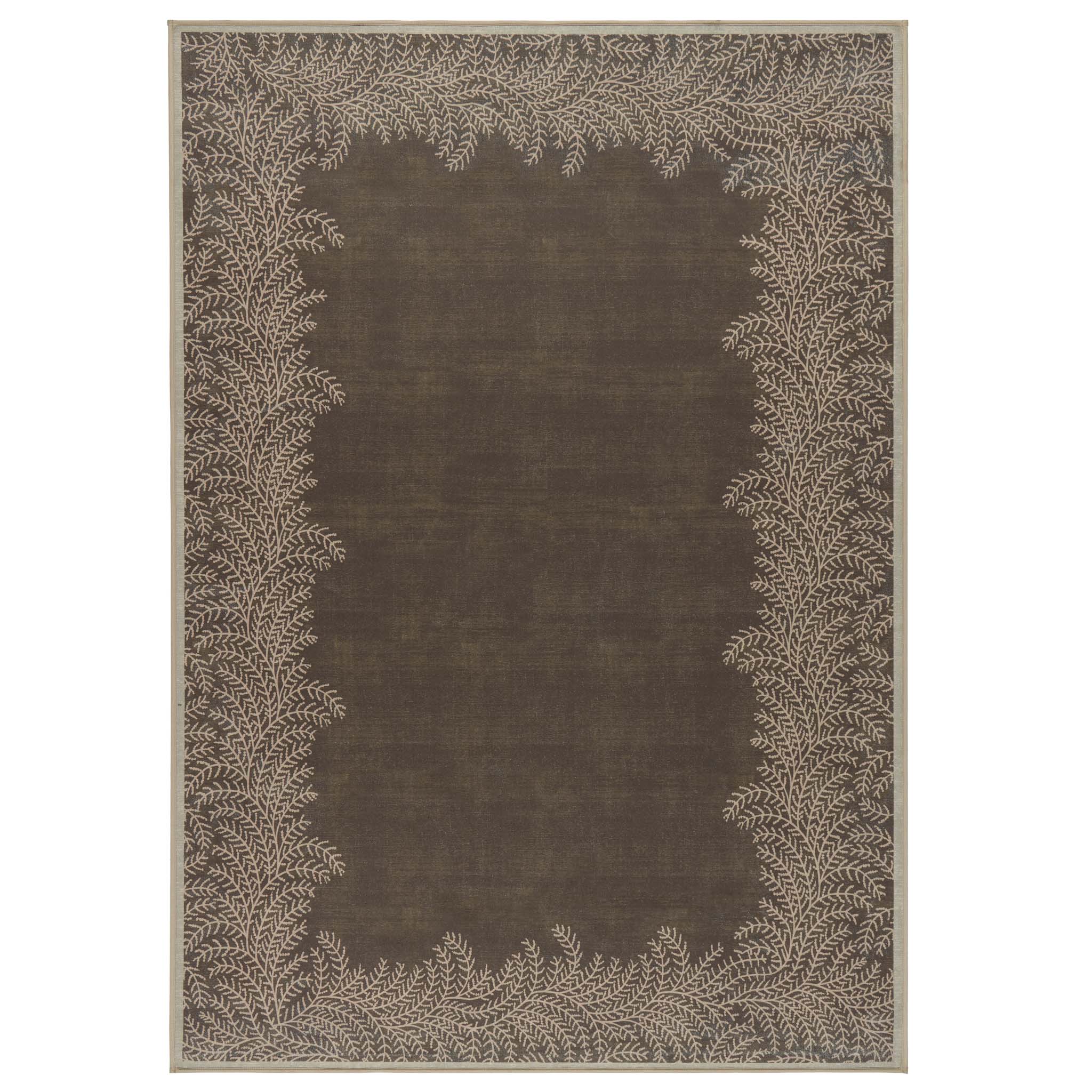 Whispering Fern Mocha Eco-Washable Rug