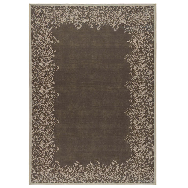 Whispering Fern Mocha Eco-Washable Rug
