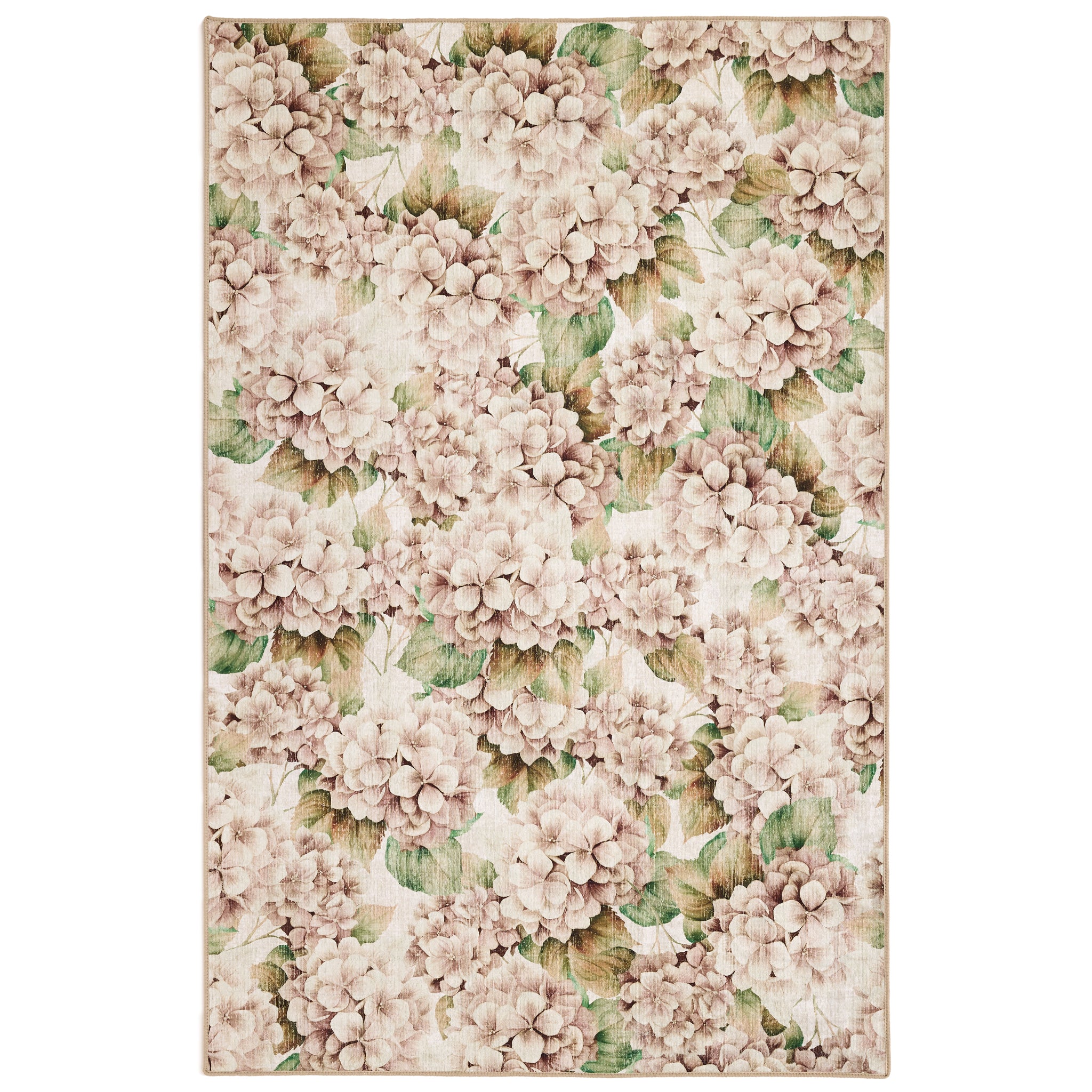 Wild Hydrangea Washable Rug - Eco-Washable Rugs - Hug Rug