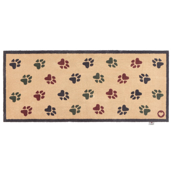 Overhead of Hug Rug beige wipe your paws washable runner