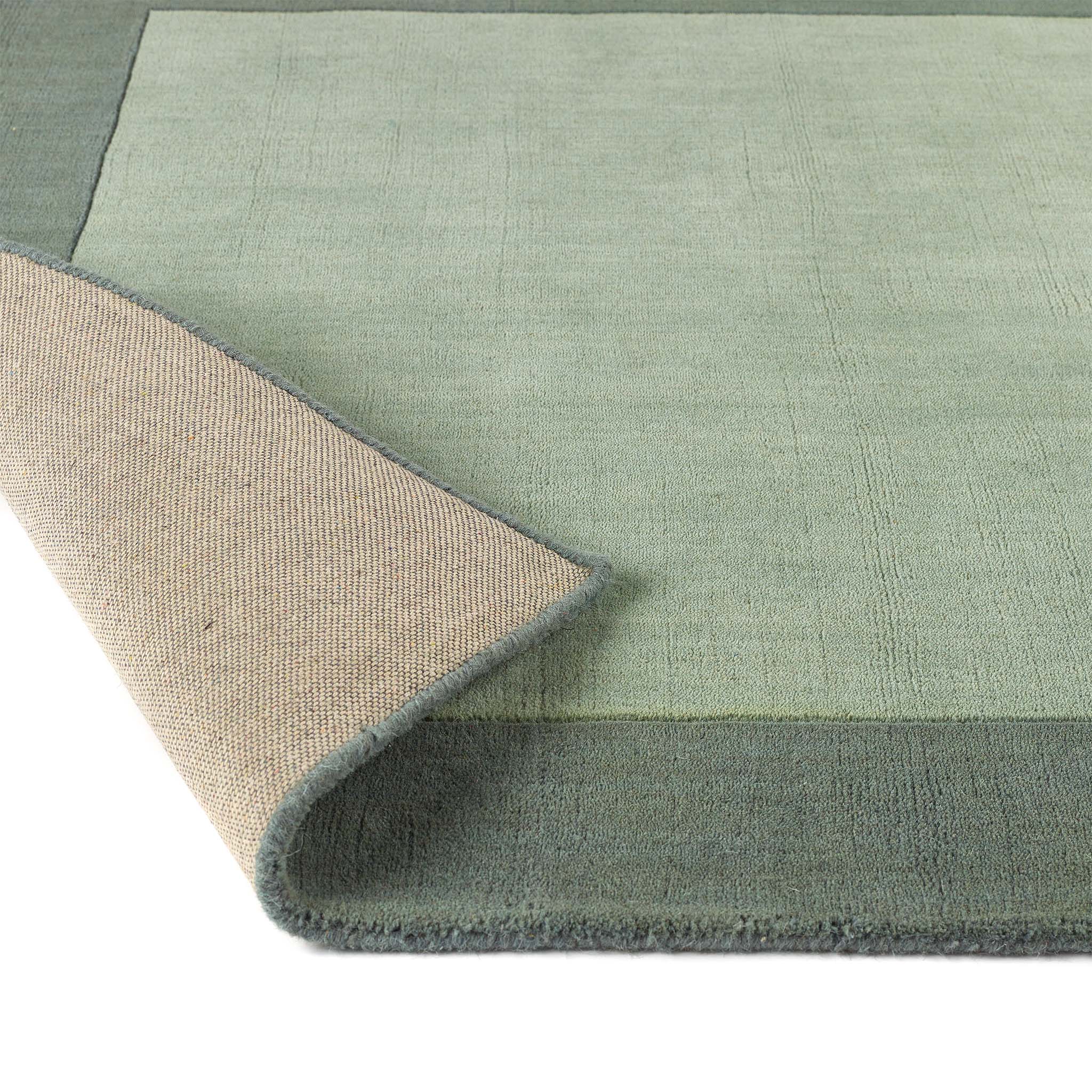 Borders Wool Rug Sage Green 6