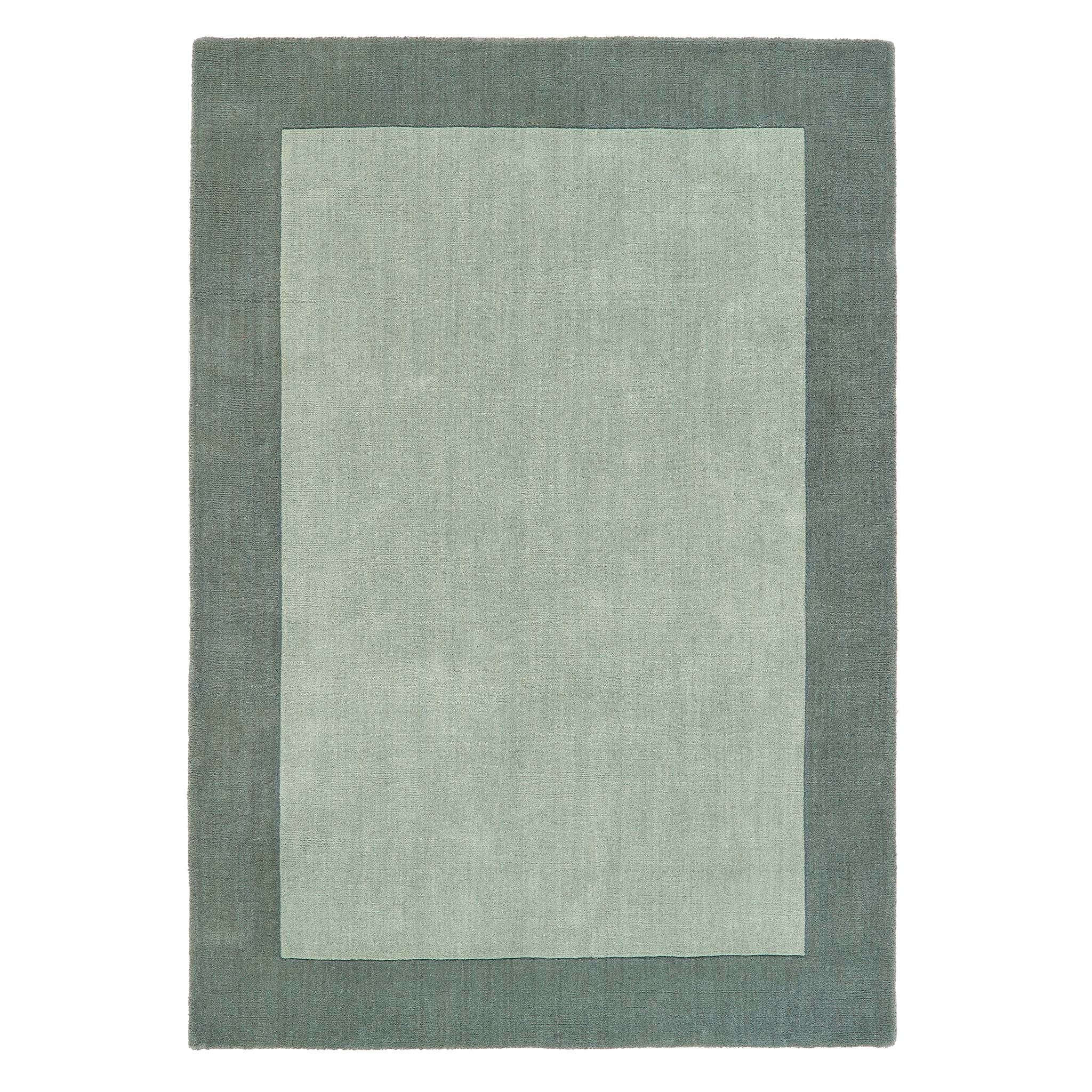 Borders Wool Rug Sage Green 1