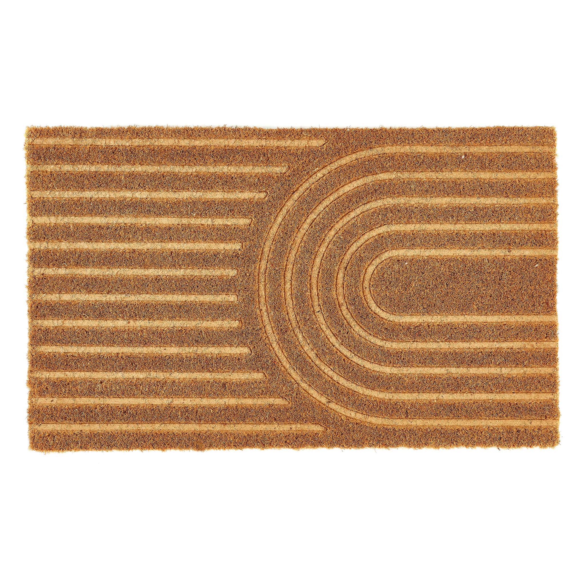 Embossed Coir Curve Doormat 1