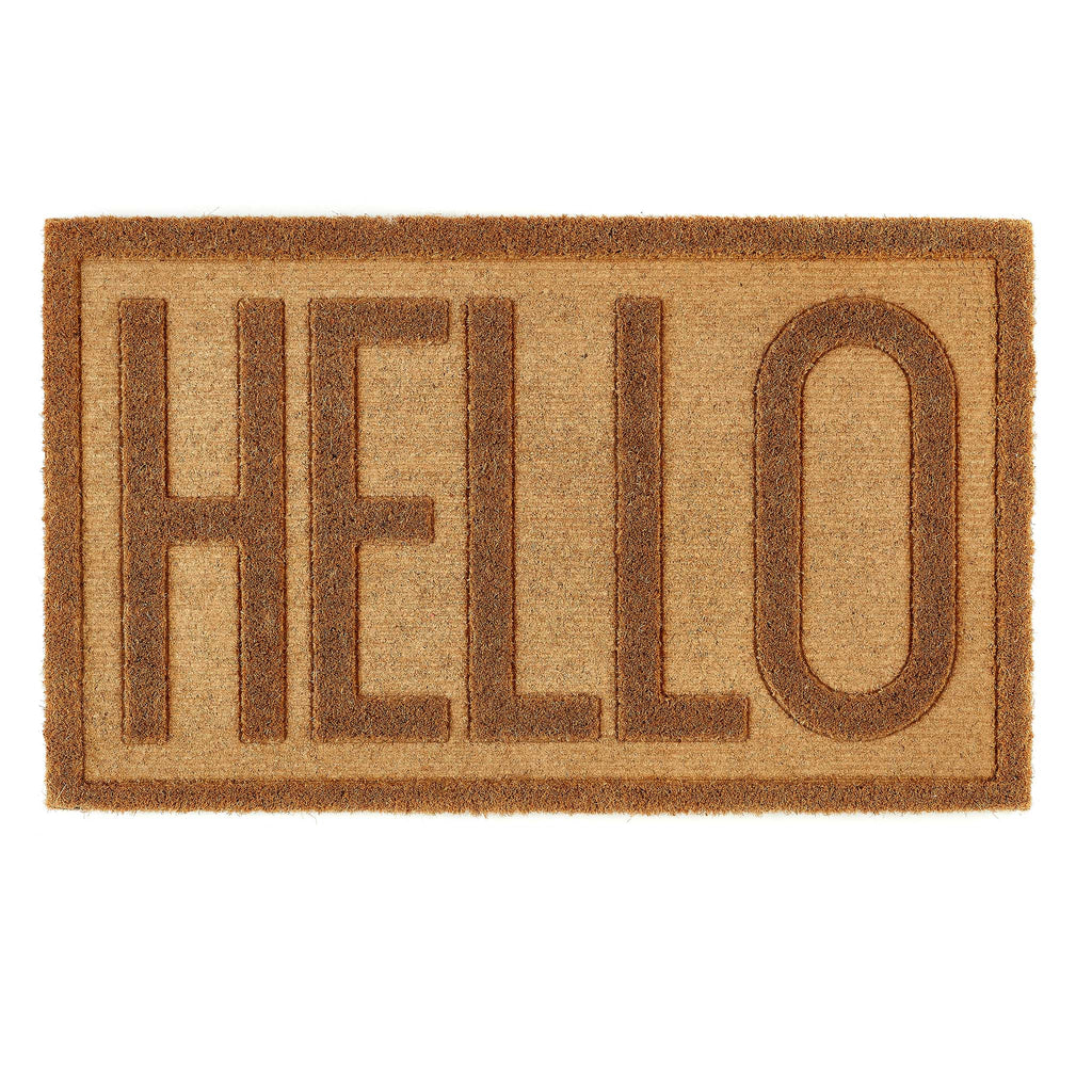 Embossed Coir Hello Doormat 1