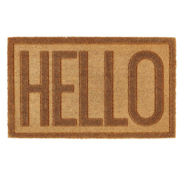 Embossed Coir Hello Doormat 1
