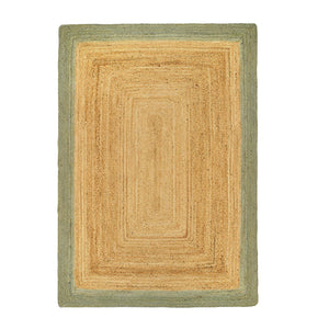 Jute Border Rug Sage Green 1