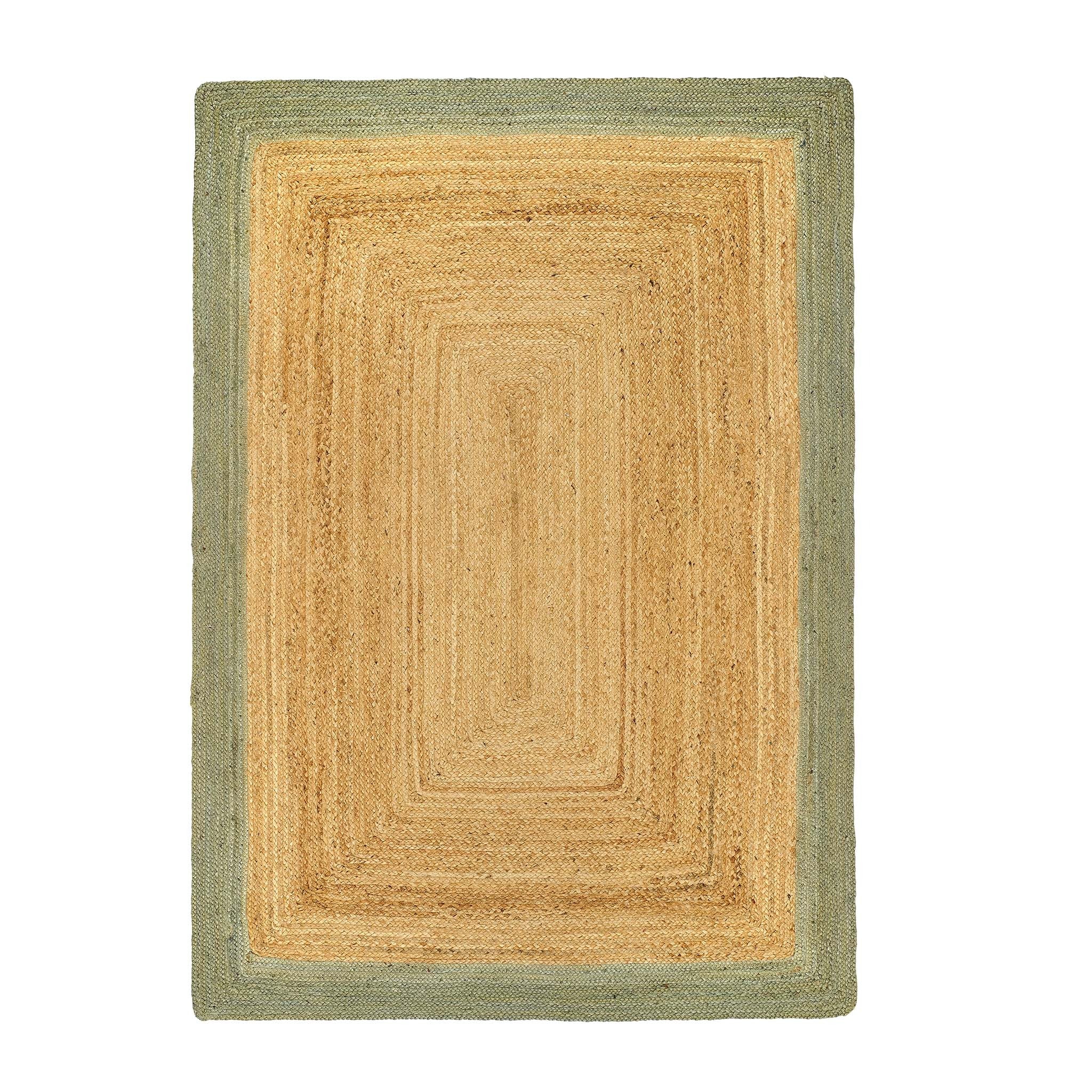 Jute Border Rug Sage Green 1