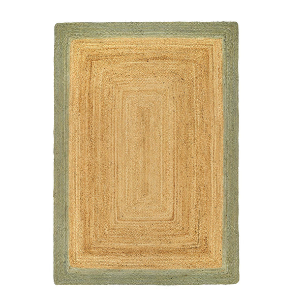 Jute Border Rug Sage Green 1