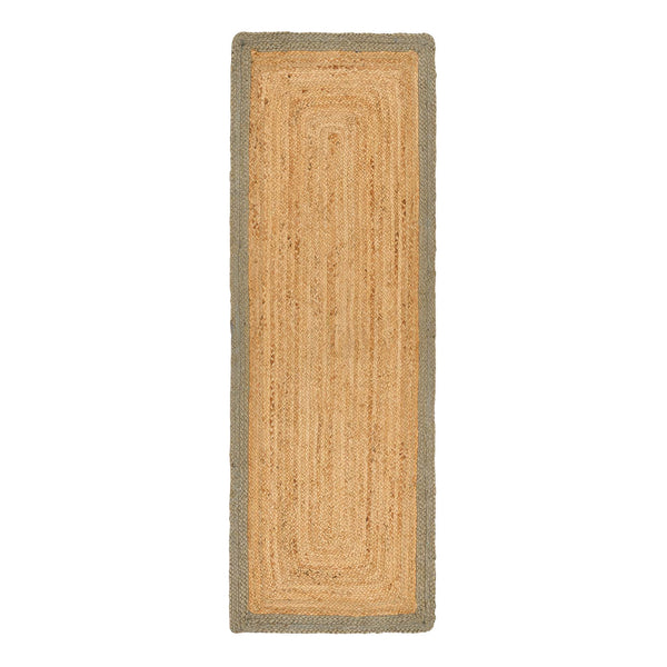 Jute Border Runner Sage Green 9