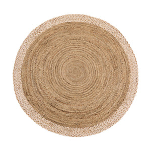 Jute Border Rug Natural White 10