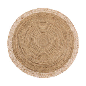 Jute Border Rug Natural White 10