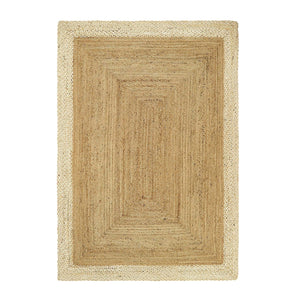 Jute Border Rug Natural White 1