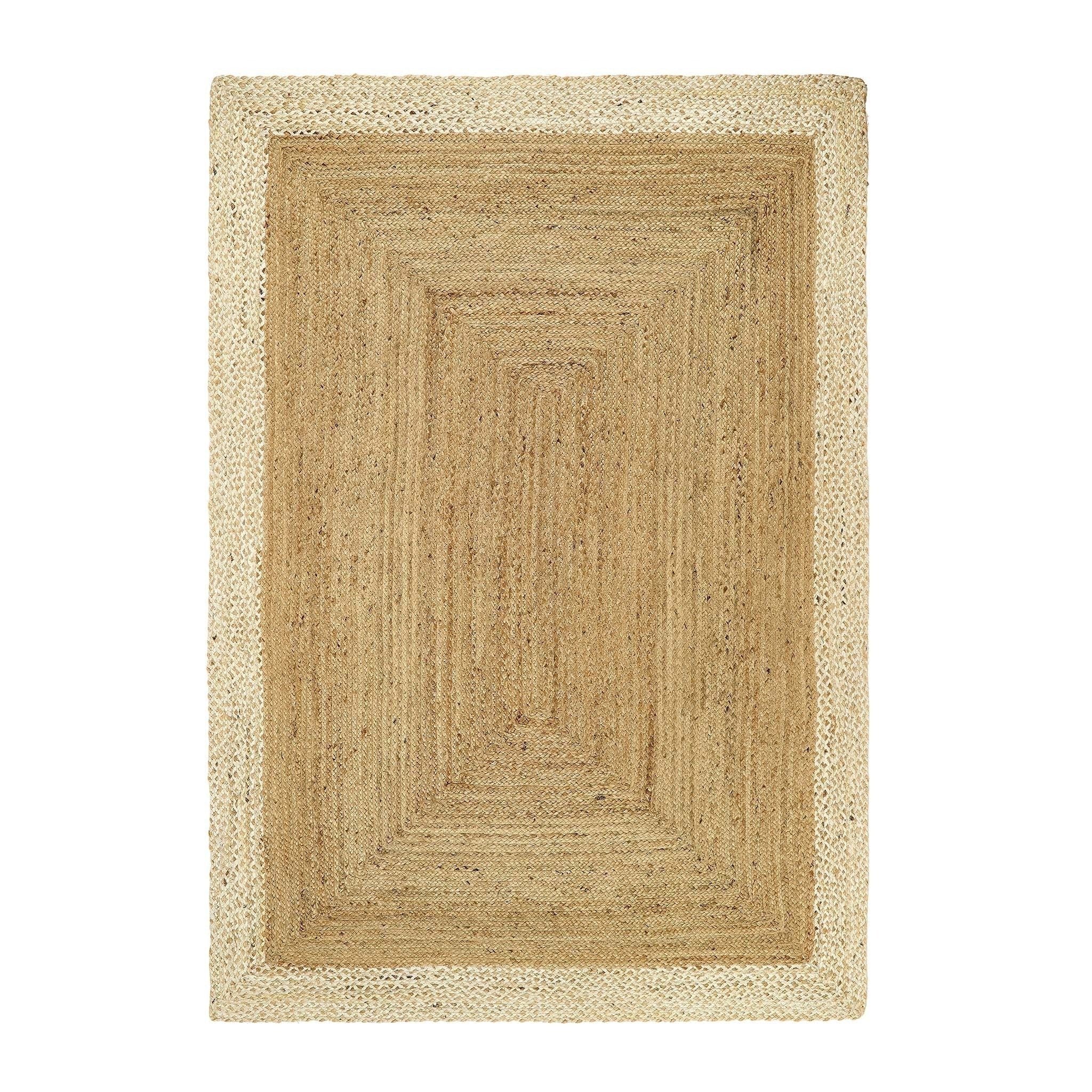 Jute Border Rug Natural White 1