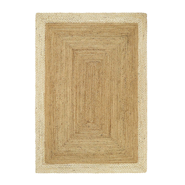 Jute Border Rug Natural White 1