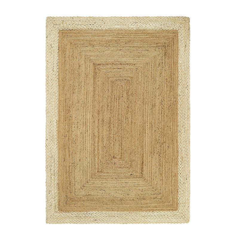 Jute Border Rug Natural White 1