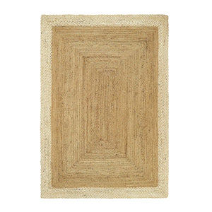 Jute Border Rug Natural White 1