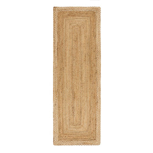 Jute Border Runner Natural White 9