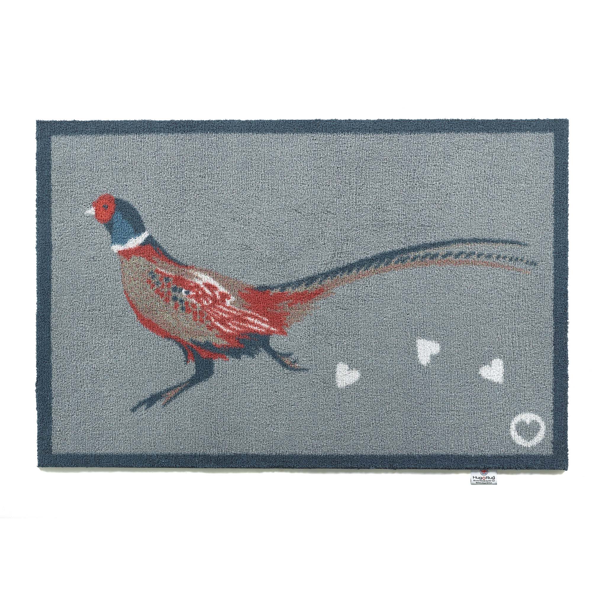 Pheasant 1 Grey Washable Doormat 7