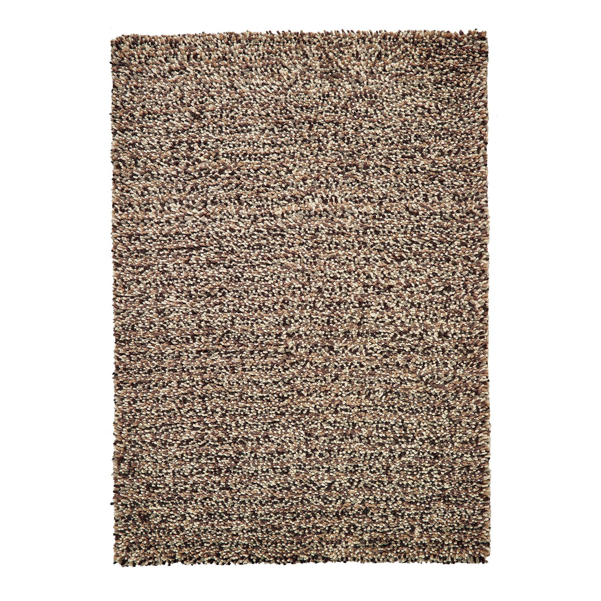 Rocks Shaggy Wool Rug Natural 1