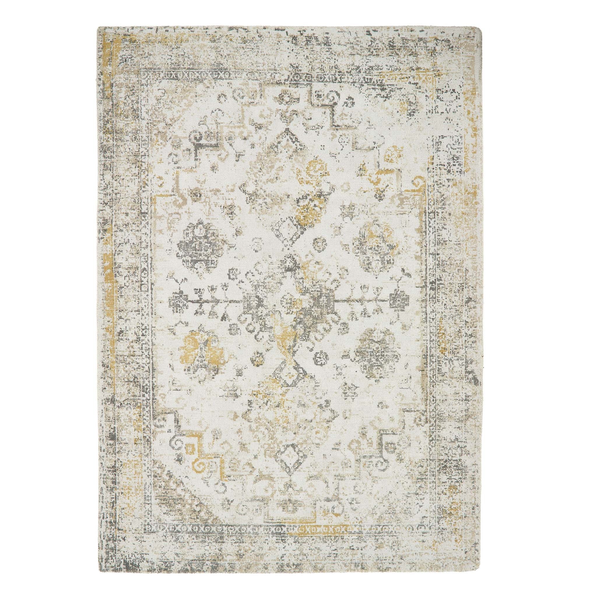 Vogue Rug Light Grey/Ochre 1