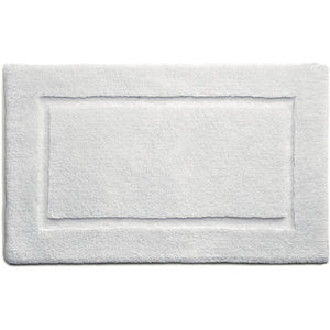 Bamboo Border White Bathmat 1