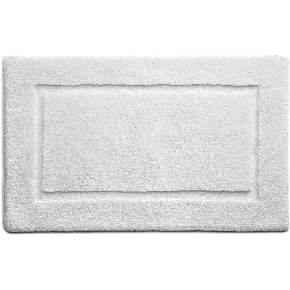 Bamboo Border White Bathmat 1
