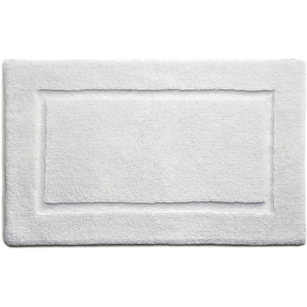 Bamboo Border White Bathmat 1
